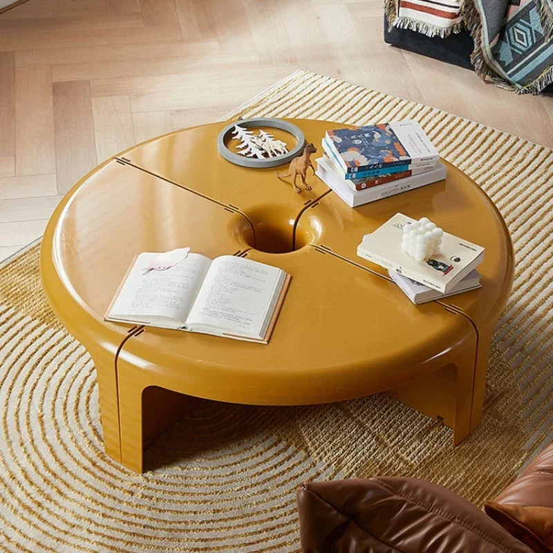 Nordic Circular Coffee Table Modern Design Creative Small Elegant Plastic Coffee Table Living Room Bedroom Mesas Home Furniture