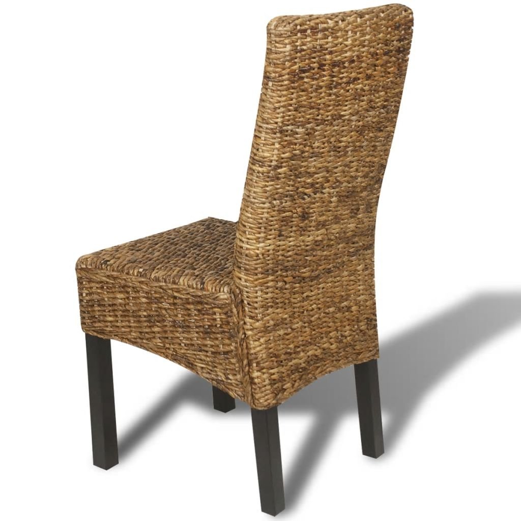 vidaXL Dining Chairs Accent Side Chair for Kitchen Abaca and Solid Wood Mango