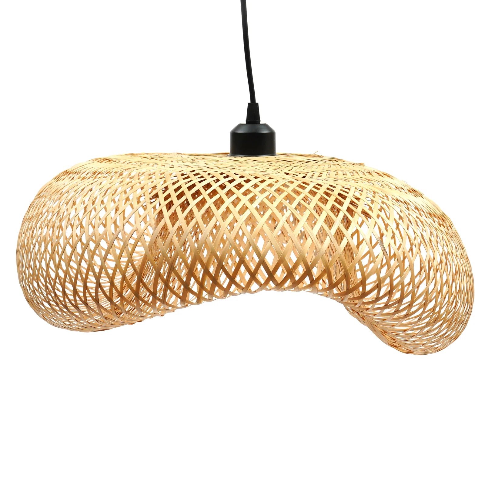 Bamboo Lampshade Led Pendant Lamp Natural Rattan Wicker Ceiling Chandeliers Hand Woven Lighting E27 Fixtures Hanging Light