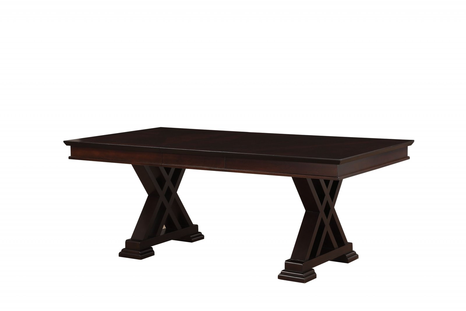 60″ Espresso Solid Wood Pedestal Base Dining Table