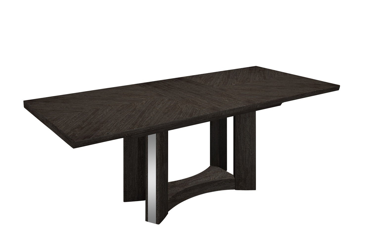 98″ Dark Gray Solid Wood Dining Table