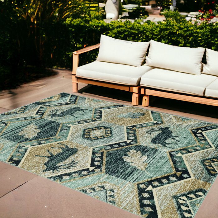 8′ X 10′ Seafoam Lodge Area Rug